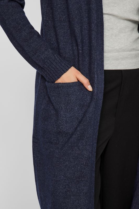 VILA Viril Cardigan lang | Lækker blød strikcardigan i navy