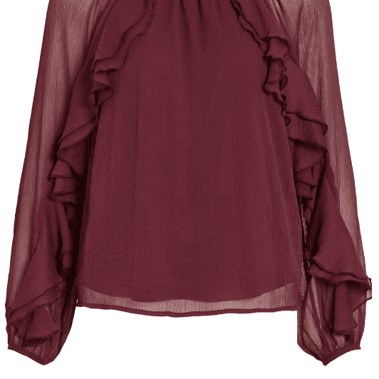 VILA Vibinna top | Chiffon top i bordeaux