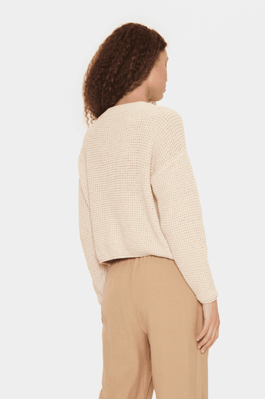 Saint Tropez Ulo kort cardigan sand
