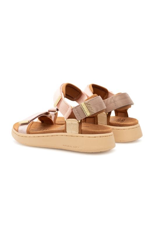 Woden Line sandal | Damesandal blush multi