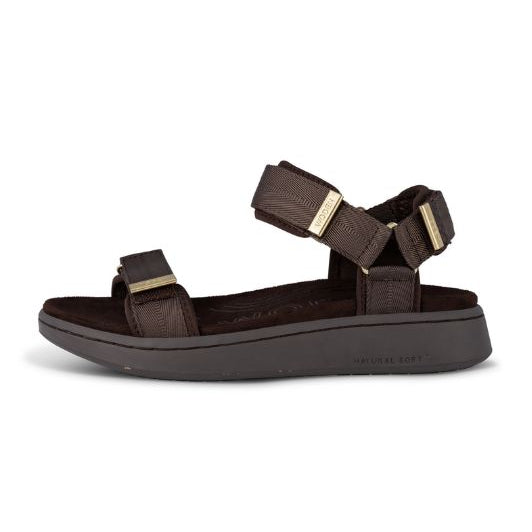 Woden Line sandal | Damesandal chocolate