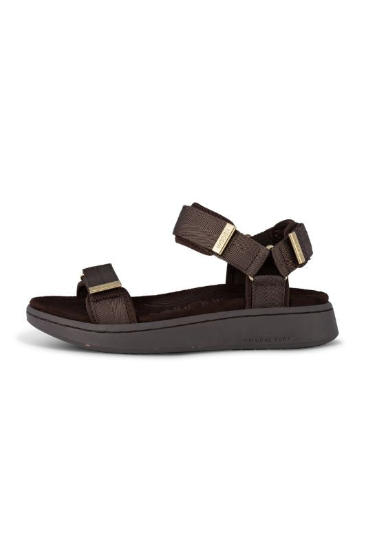 Woden Line sandal | Damesandal chocolate