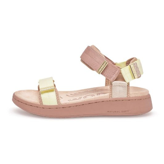 Woden Line sandal | Damesandal Taupe multi