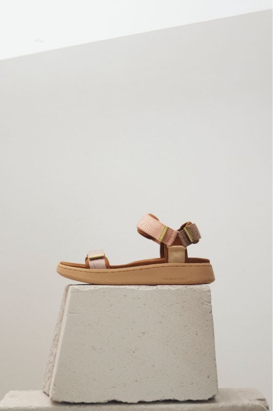 Woden Line sandal | Damesandal blush multi