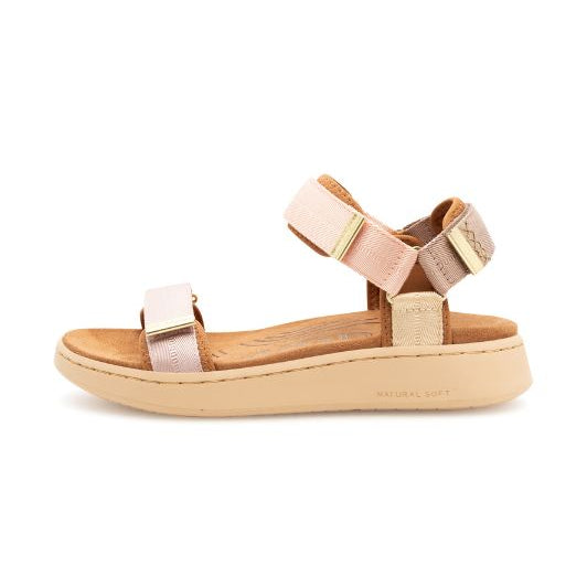 Woden Line sandal | Damesandal blush multi