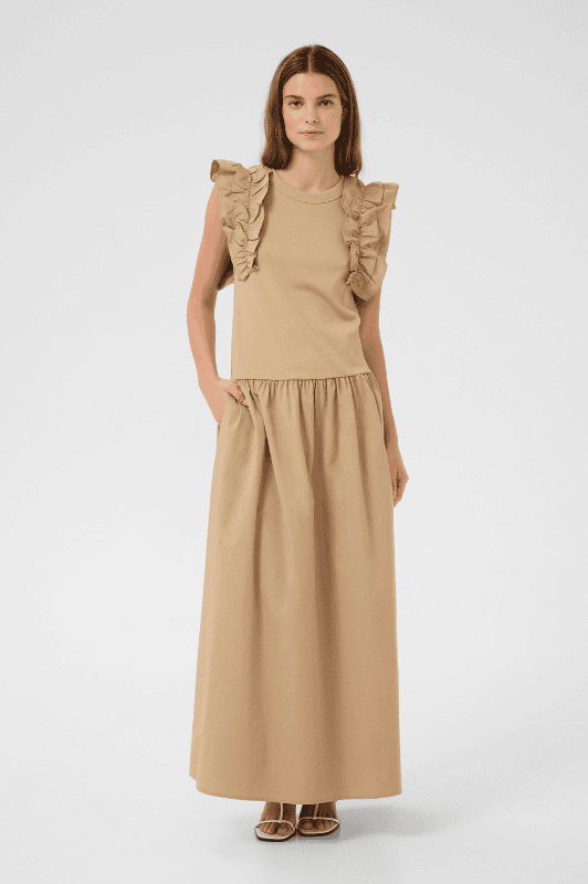 Karen By Simonsen Oda dress I Cool sporty kjole i sand