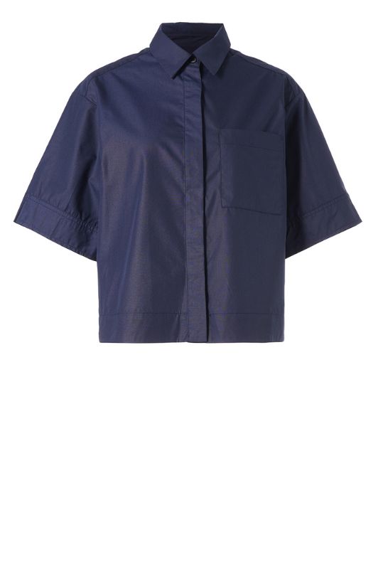 Luxzuz Elene shirt I Kortærmet mørkeblå skjorte