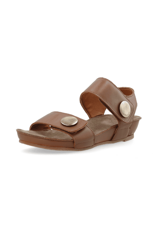 Cashott Casava skind sandal I Cognacfarvet