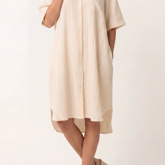 Studio West dress I Sommerkjole gennemknappet i creme