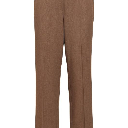 Object Lisa straight pant brun melange L32 I Bestseller buksen 2026