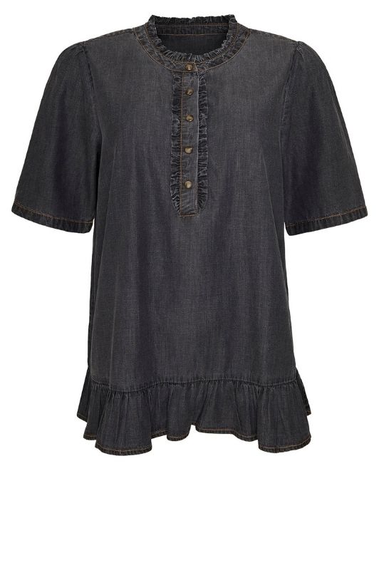 Ofelia Gill bluse | Grå tencel top