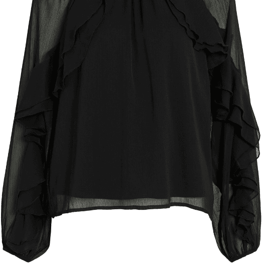 VILA Vibinna top | Chiffon top i sort