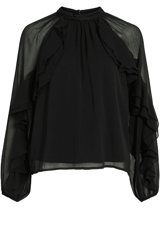 VILA Vibinna top | Chiffon top i sort