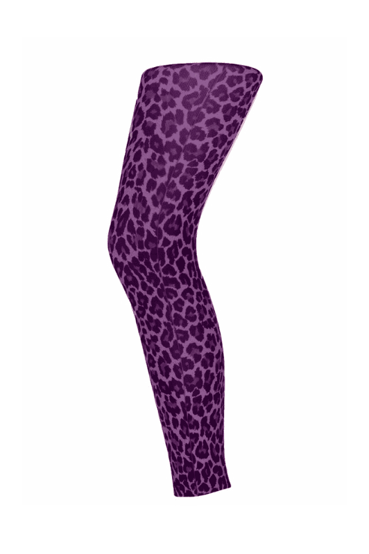 Sneaky Fox tights I Leggings i lilla leopardprint