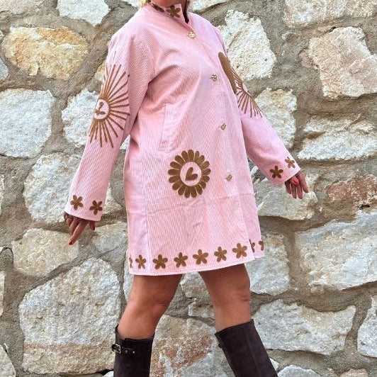 PRE ORDER Gaspar Nuuk fløjlsjakke i rosa