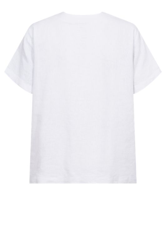 Freequent Lava shirt | Kortærmet hørskjorte i hvid I Dresslab
