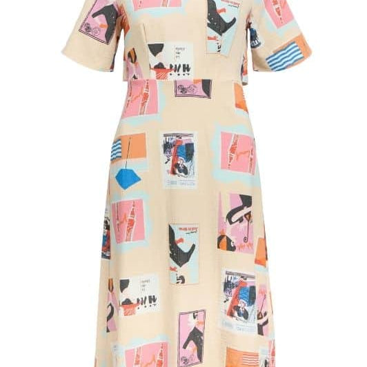 Object Tracy dress I Allover printet kjole