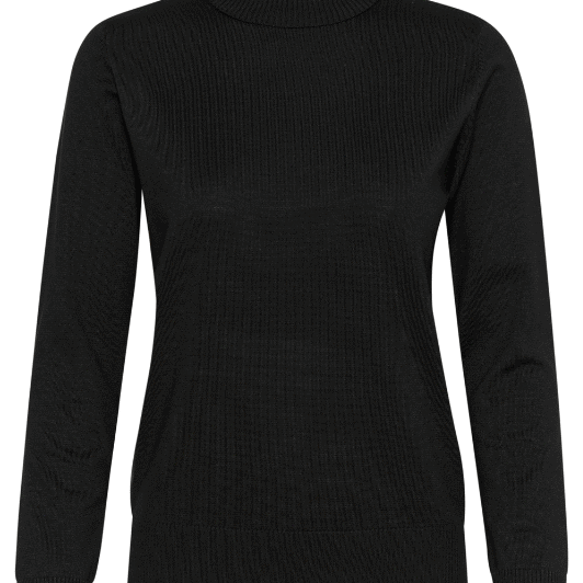 Saint Tropez Mila strik | Strikket rullekrave pullover I Sort