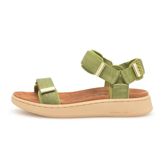 Woden Line sandal | Damesandal bambus green