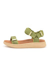 Woden Line sandal | Damesandal bambus green