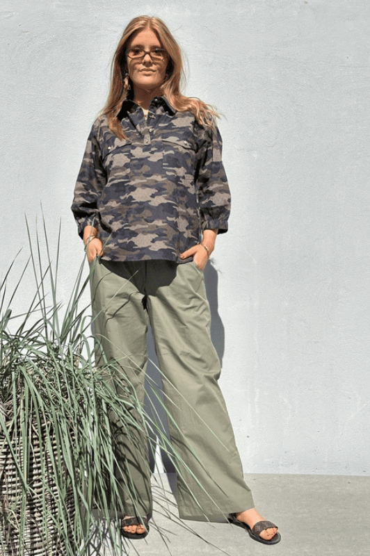 PRE ORDER Gaspar Oslo Camouflage shirt I Cool bestseller bluse