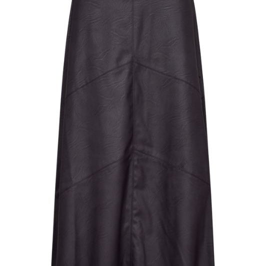 Freequent Harley skirt | Imiteret skind nederdel i aubergine