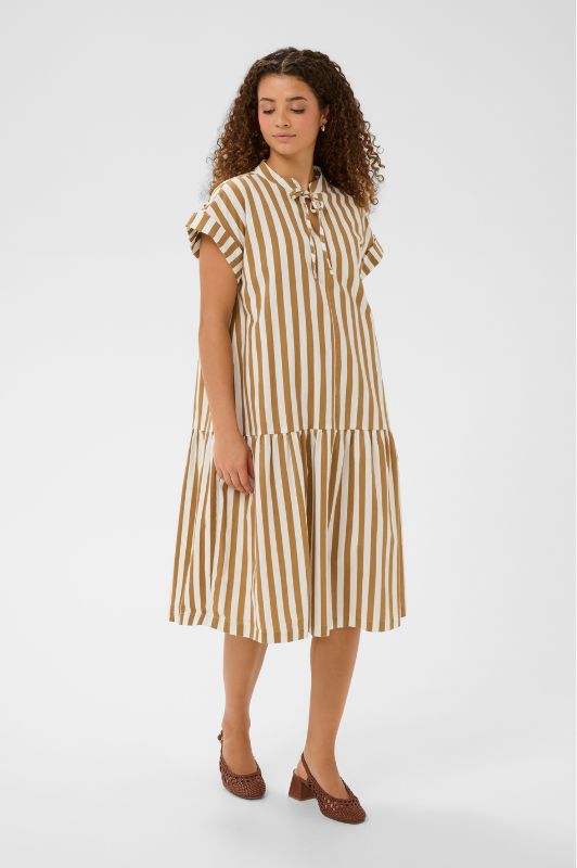 Saint Tropez Zalinda dress I Sommerkjole i brune striber
