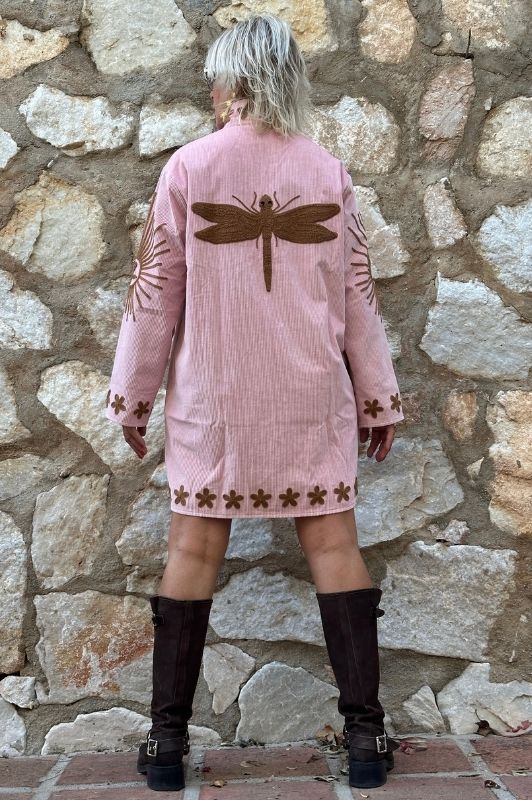 PRE ORDER Gaspar Nuuk fløjlsjakke i rosa