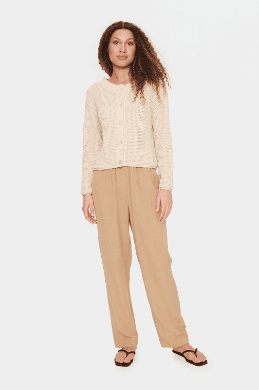 Saint Tropez Ulo kort cardigan sand