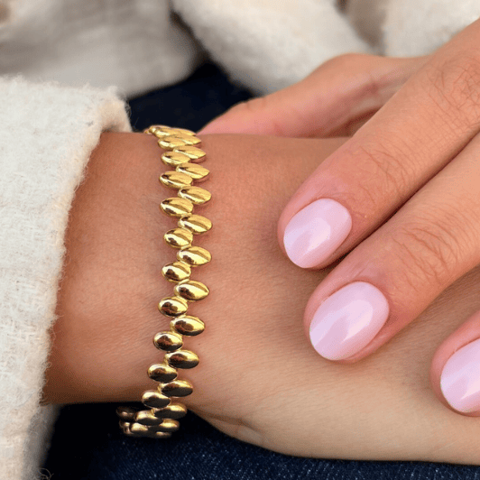 Atelier Paris I Regulérbar armbånd dråbe guld look