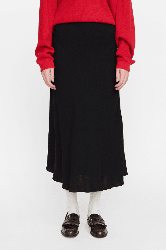 Soft Rebels Samantha skirt | Cool hør nederdel sort