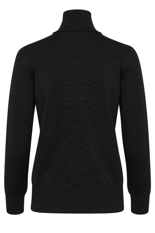Saint Tropez Mila strik | Strikket rullekrave pullover I Sort