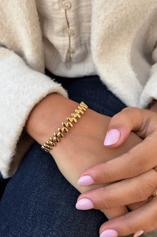 Atelier Paris I Regulérbar armbånd dråbe guld look