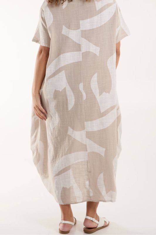 Studio West dress I Cocoon sommerkjole med sand print