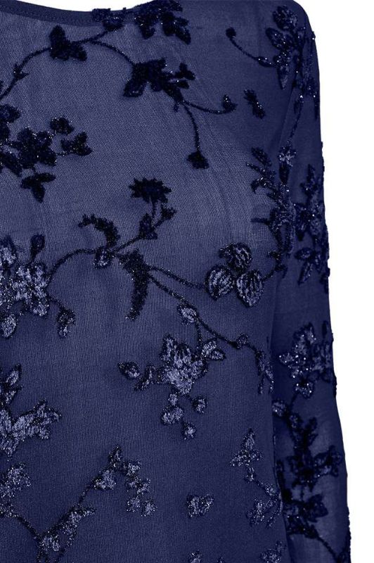 Freequent Biska bluse blå I Meshbluse med glimmer
