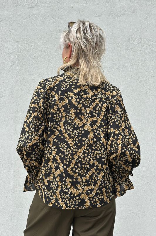 Gaspar Himalaya stripe skjorte i smukt print
