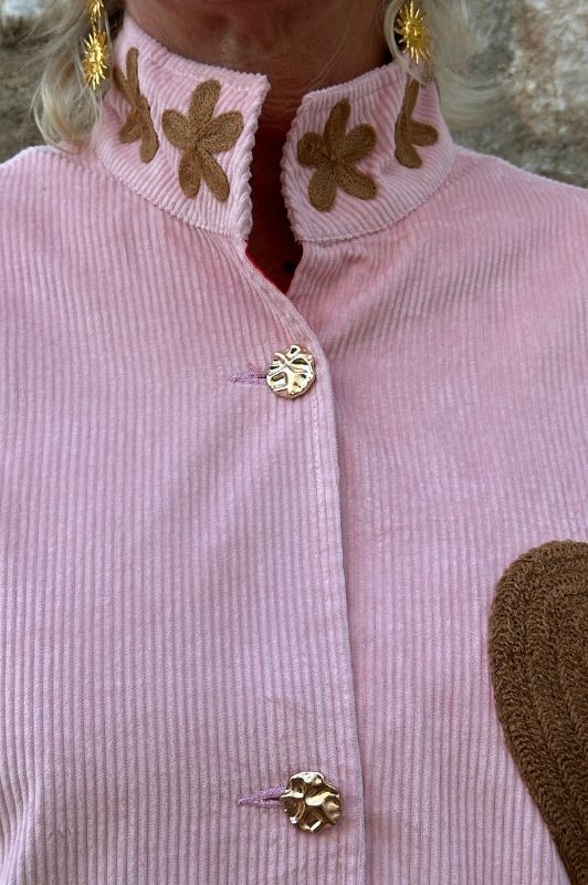 PRE ORDER Gaspar Nuuk fløjlsjakke i rosa