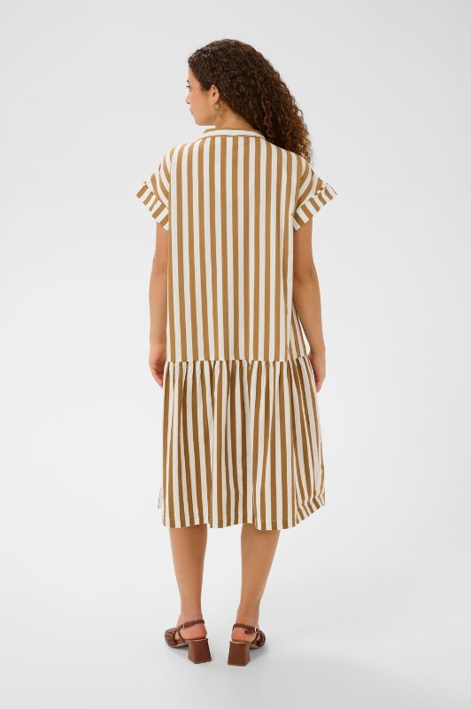 Saint Tropez Zalinda dress I Sommerkjole i brune striber