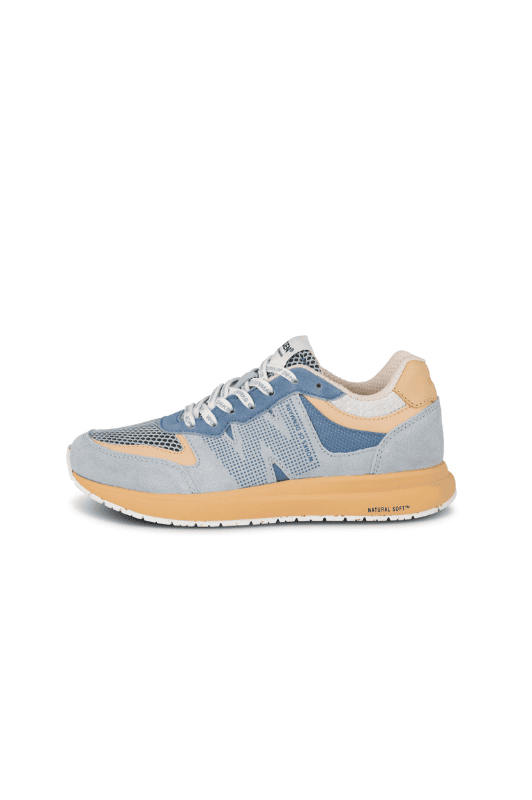 Woden Rigmor open mesh leather sneakers | Ice blue