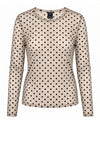 Luxzuz Dot mesh t-shirt I Offwhite prikket meshbluse