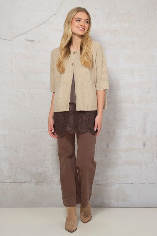 Prepair Naomi Knit | Strikcardigan i sand