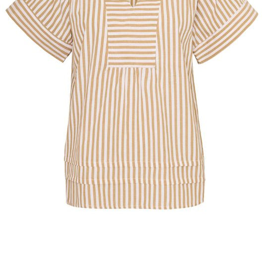 Ofelia Magda stribet top i brun I Dresslab