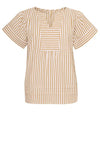 Ofelia Magda stribet top i brun I Dresslab
