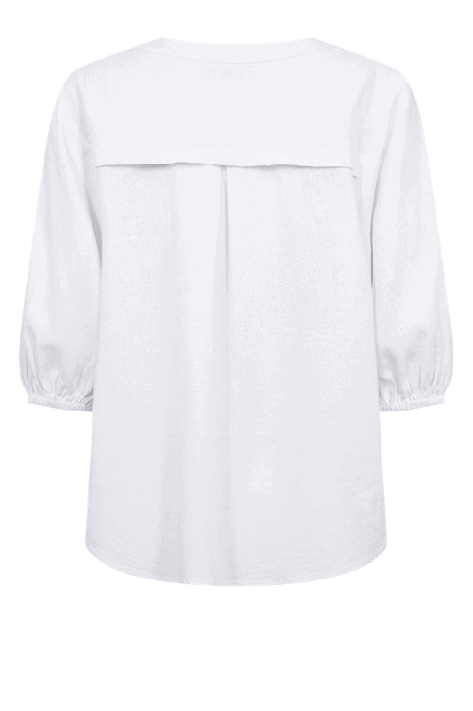 Freequent Lava shirt | Feminin hørbluse i hvid I Dresslab