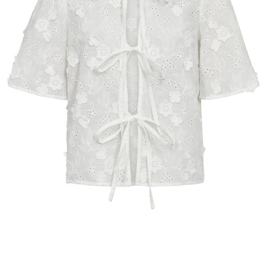 A-View Rosamarie cardigan I Hvid broderie anglaise I Dresslab