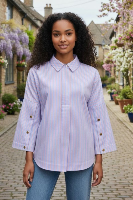 Ofelia Mette bluse rosa strib
