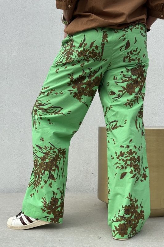 Gaspar Honolulu blomsterbuks | Grøn print I Dresslab