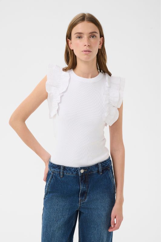 Karen By Simonsen Oda Tank | Top i hvid I Dresslab