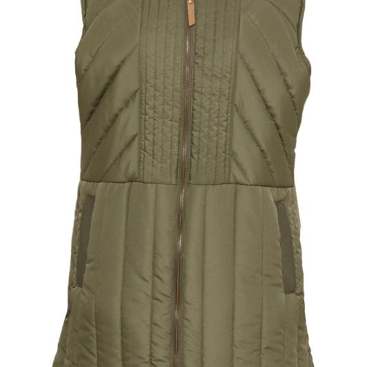Ofelia Trix vest | Quiltet khaki vest