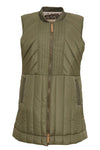 Ofelia Trix vest | Quiltet khaki vest